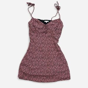 Pink heart print dress